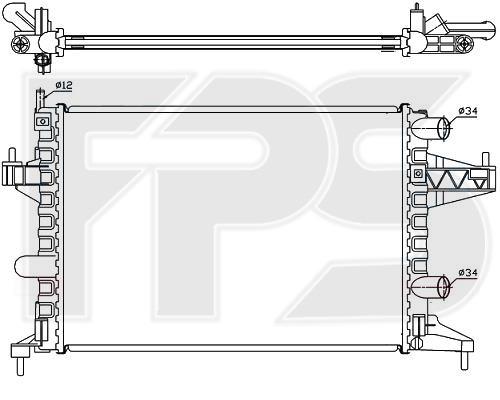 FPS FP 52 A265 Radiator, engine cooling FP52A265: Buy near me in Poland at 2407.PL - Good price!