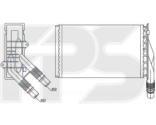 FPS FP 56 N158 Heat exchanger, interior heating FP56N158: Buy near me in Poland at 2407.PL - Good price!