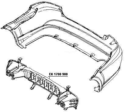 FPS FP 1708 951 Bumper rear FP1708951: Buy near me in Poland at 2407.PL - Good price!