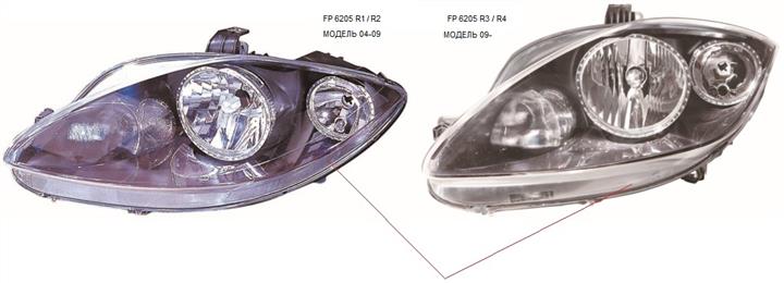 FPS FP 6205 R2-E Reflektor główny prawy FP6205R2E: Dobra cena w Polsce na 2407.PL - Kup Teraz!