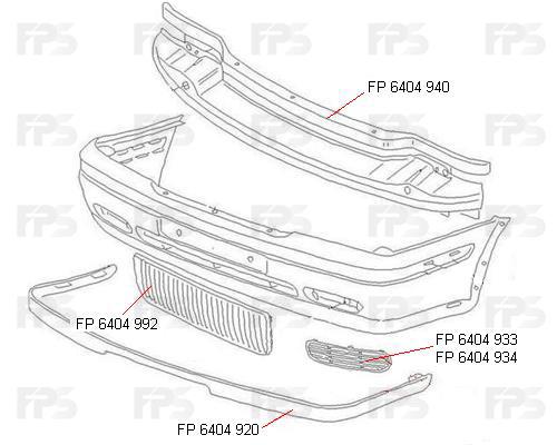 FPS FP 6404 901 Front bumper FP6404901: Buy near me in Poland at 2407.PL - Good price!