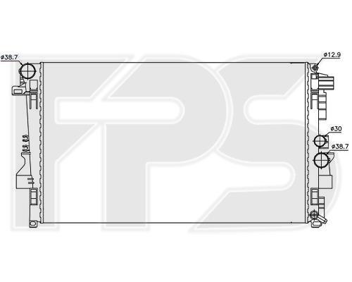 FPS FP 46 A16-X Радіатор охолодження двигуна FP46A16X: Приваблива ціна - Купити у Польщі на 2407.PL!