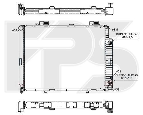 FPS FP 46 A233 Радиатор охлаждения двигателя FP46A233: Отличная цена - Купить в Польше на 2407.PL!