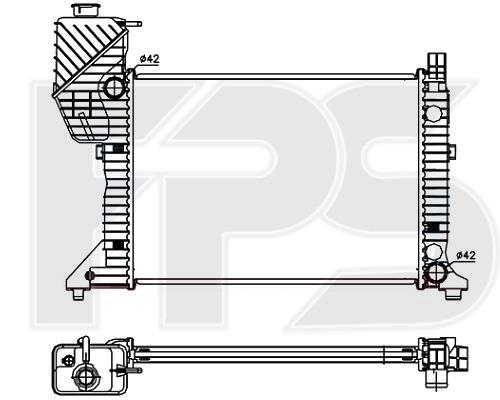 FPS FP 46 A745-P Радіатор охолодження двигуна FP46A745P: Приваблива ціна - Купити у Польщі на 2407.PL!