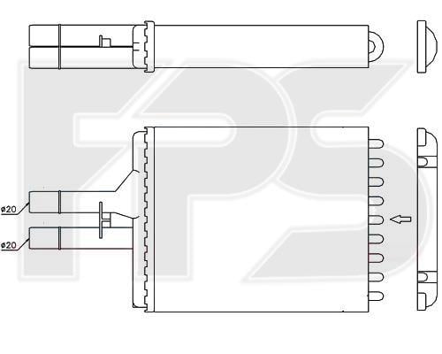 FPS FP 52 N40-P Heat exchanger, interior heating FP52N40P: Buy near me in Poland at 2407.PL - Good price!