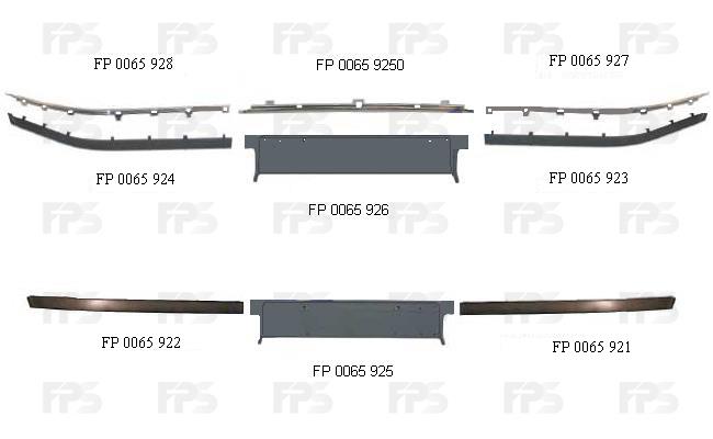 FPS FP 0065 928 Moulding front bumper right chrom FP0065928: Buy near me in Poland at 2407.PL - Good price!