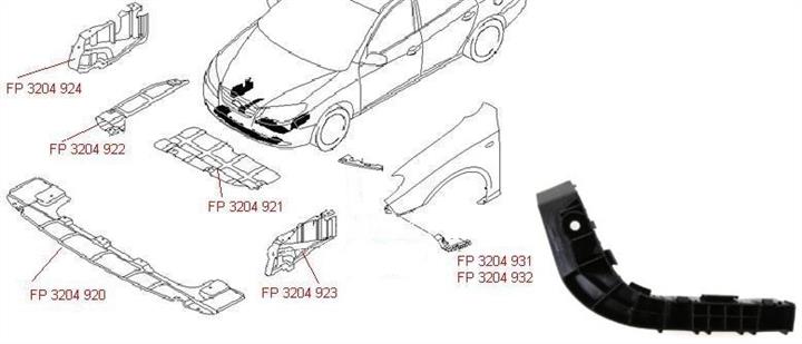 FPS FP 3204 920 Bumper protection FP3204920: Buy near me in Poland at 2407.PL - Good price!