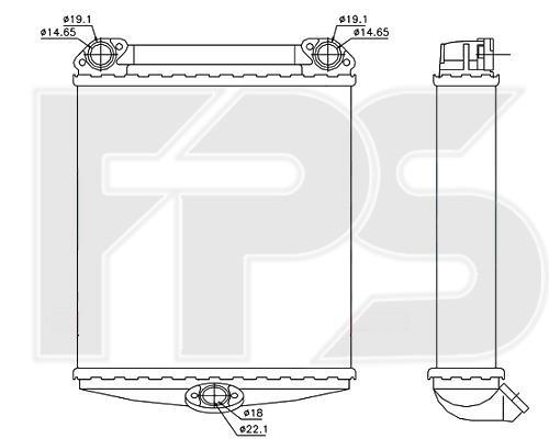 FPS FP 46 N119 Heat exchanger, interior heating FP46N119: Buy near me in Poland at 2407.PL - Good price!