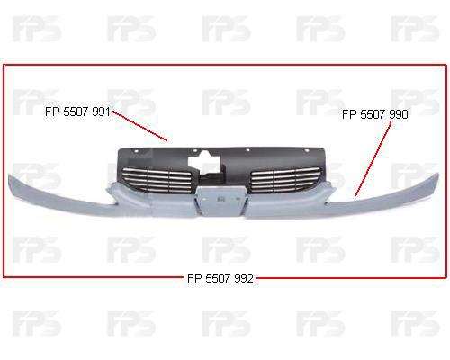 FPS FP 5507 990 Смужка під фару FP5507990: Приваблива ціна - Купити у Польщі на 2407.PL!