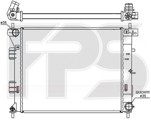 FPS FP 40 A13-X Радіатор охолодження двигуна FP40A13X: Приваблива ціна - Купити у Польщі на 2407.PL!