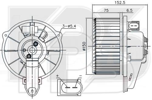 FPS FP 12 W0210 Fan assy - heater motor FP12W0210: Buy near me in Poland at 2407.PL - Good price!