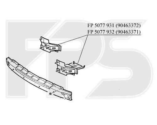 FPS FP 5077 931 Кронштейн усилителя переднего бампера FP5077931: Отличная цена - Купить в Польше на 2407.PL!