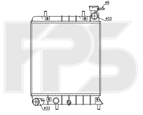 FPS FP 32 A653-P Радіатор охолодження двигуна FP32A653P: Приваблива ціна - Купити у Польщі на 2407.PL!