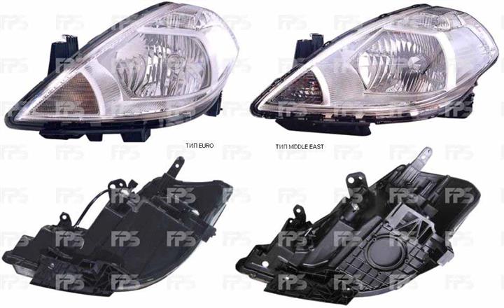 FPS FP 5014 R2-E Headlight right FP5014R2E: Buy near me in Poland at 2407.PL - Good price!