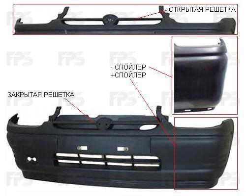 FPS FP 5022 900 Front bumper FP5022900: Buy near me in Poland at 2407.PL - Good price!