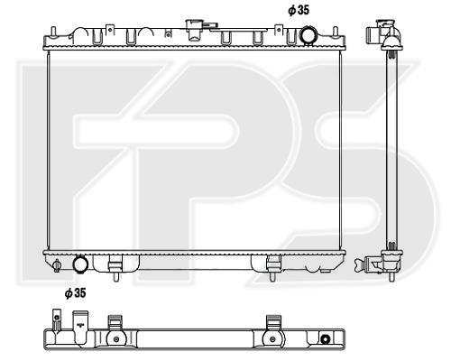 FPS FP 50 A616 Радіатор охолодження двигуна FP50A616: Приваблива ціна - Купити у Польщі на 2407.PL!