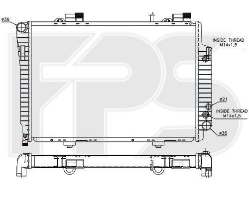 FPS FP 46 A976-X Радиатор охлаждения двигателя FP46A976X: Отличная цена - Купить в Польше на 2407.PL!