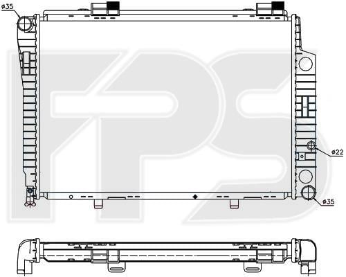 FPS FP 46 A204 Радіатор охолодження двигуна FP46A204: Приваблива ціна - Купити у Польщі на 2407.PL!