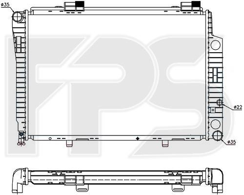 FPS FP 46 A204-X Радіатор охолодження двигуна FP46A204X: Приваблива ціна - Купити у Польщі на 2407.PL!