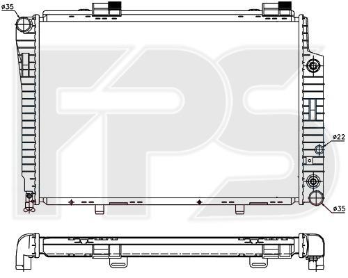 FPS FP 46 A226 Radiator, engine cooling FP46A226: Buy near me in Poland at 2407.PL - Good price!