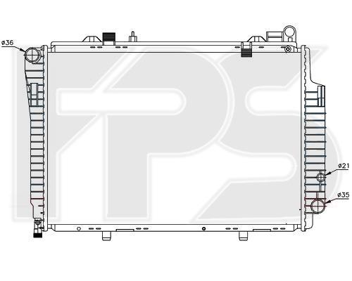 FPS FP 46 A227-X Radiator, engine cooling FP46A227X: Buy near me in Poland at 2407.PL - Good price!