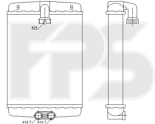 FPS FP 46 N124-X Радиатор отопителя салона FP46N124X: Отличная цена - Купить в Польше на 2407.PL!