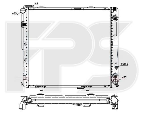 FPS FP 46 A997-X Radiator, engine cooling FP46A997X: Buy near me in Poland at 2407.PL - Good price!