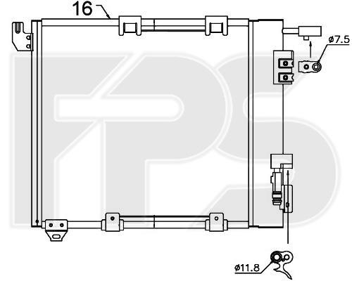 FPS FP 52 K122 Радіатор кондиціонера (Конденсатор) FP52K122: Приваблива ціна - Купити у Польщі на 2407.PL!