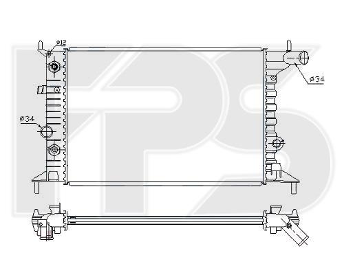 FPS FP 52 A281 Radiator, engine cooling FP52A281: Buy near me in Poland at 2407.PL - Good price!