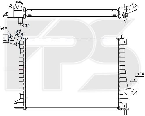 FPS FP 52 A299 Radiator, engine cooling FP52A299: Buy near me in Poland at 2407.PL - Good price!