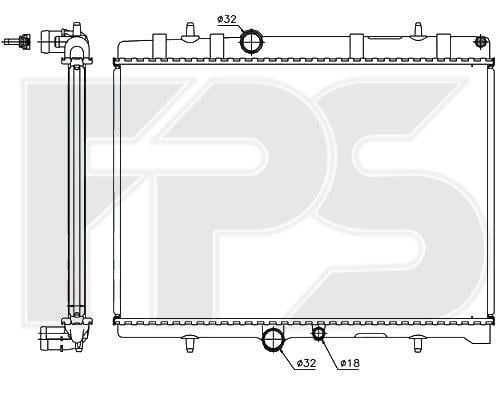 FPS FP 54 A294 Radiator, engine cooling FP54A294: Buy near me in Poland at 2407.PL - Good price!
