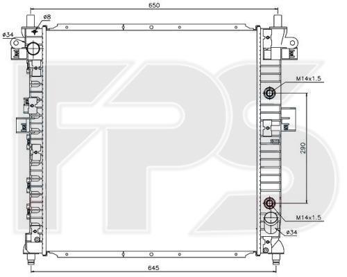 FPS FP 66 A1421 Радіатор охолодження двигуна FP66A1421: Приваблива ціна - Купити у Польщі на 2407.PL!