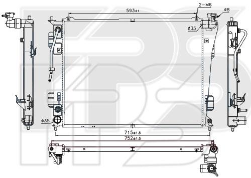 FPS FP 32 A909-X Радиатор охлаждения двигателя FP32A909X: Отличная цена - Купить в Польше на 2407.PL!