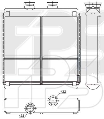 FPS FP 46 N199 Heat exchanger, interior heating FP46N199: Buy near me in Poland at 2407.PL - Good price!