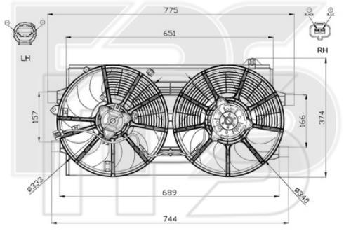 FPS FP 50 W1478 Engine cooling fan assembly FP50W1478: Buy near me in Poland at 2407.PL - Good price!