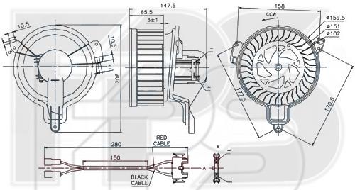 FPS FP 20 W0212 Fan assy - heater motor FP20W0212: Buy near me in Poland at 2407.PL - Good price!