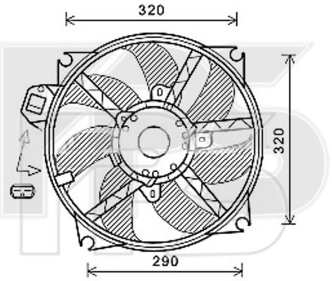 FPS FP 56 W374 Engine cooling fan assembly FP56W374: Buy near me in Poland at 2407.PL - Good price!