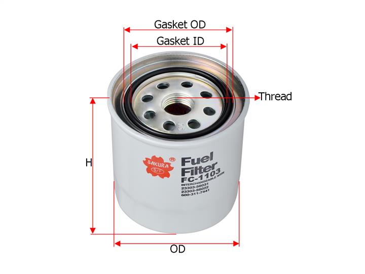 Sakura FC-1103 Fuel filter FC1103: Buy near me in Poland at 2407.PL - Good price!