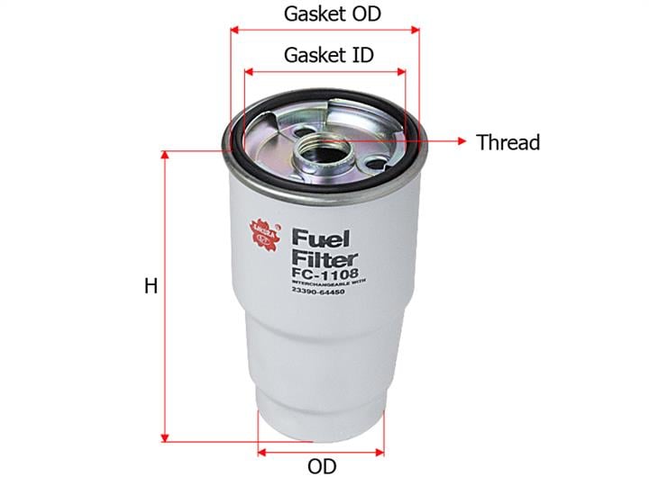 Sakura FC-1108 Fuel filter FC1108: Buy near me at 2407.PL in Poland at an Affordable price!