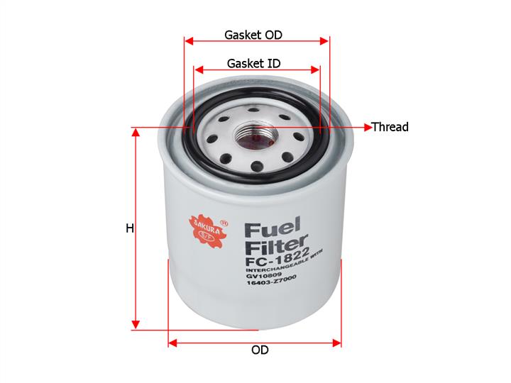 Sakura FC-1822 Fuel filter FC1822: Buy near me in Poland at 2407.PL - Good price!