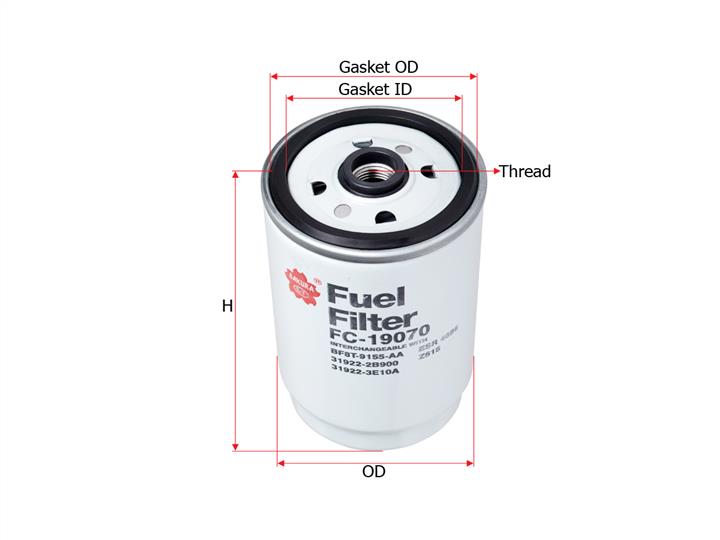 Sakura FC-19070 Fuel filter FC19070: Buy near me at 2407.PL in Poland at an Affordable price!