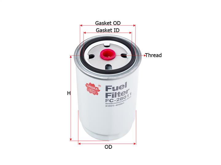 Sakura FC-28011 Fuel filter FC28011: Buy near me in Poland at 2407.PL - Good price!