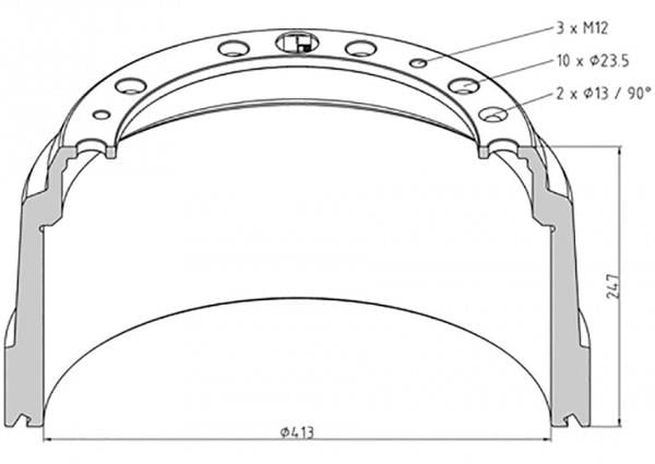 PE Automotive 126.006-00A Brake drum 12600600A: Buy near me in Poland at 2407.PL - Good price!
