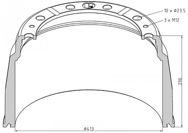 PE Automotive 126.007-00A Brake drum 12600700A: Buy near me at 2407.PL in Poland at an Affordable price!