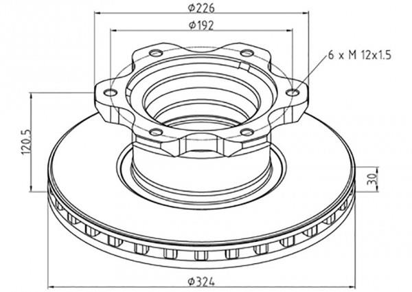 PE Automotive 016.661-00A Rear ventilated brake disc 01666100A: Buy near me in Poland at 2407.PL - Good price!
