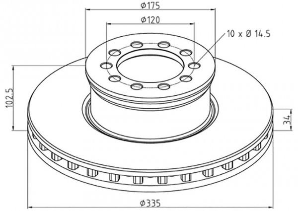 PE Automotive 016.662-00A Front brake disc ventilated 01666200A: Buy near me at 2407.PL in Poland at an Affordable price!