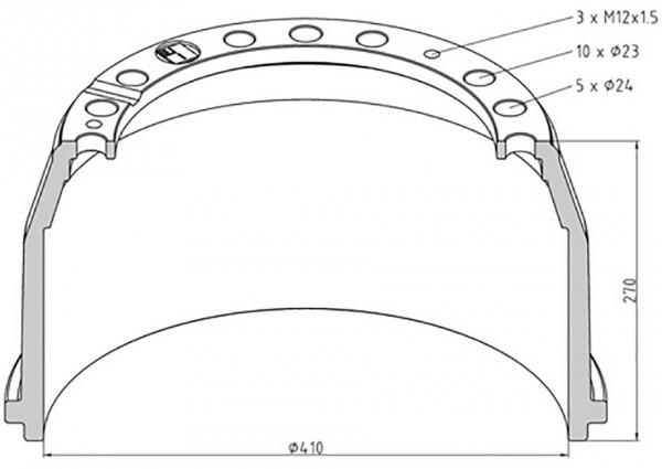 PE Automotive 016.401-00A Brake drum 01640100A: Buy near me in Poland at 2407.PL - Good price!