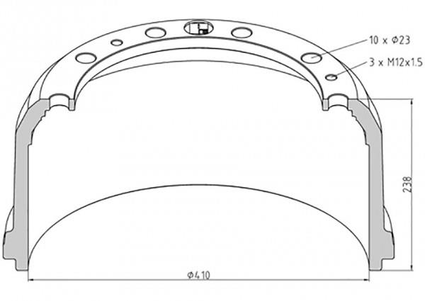 PE Automotive 016.430-00A Brake drum 01643000A: Buy near me in Poland at 2407.PL - Good price!