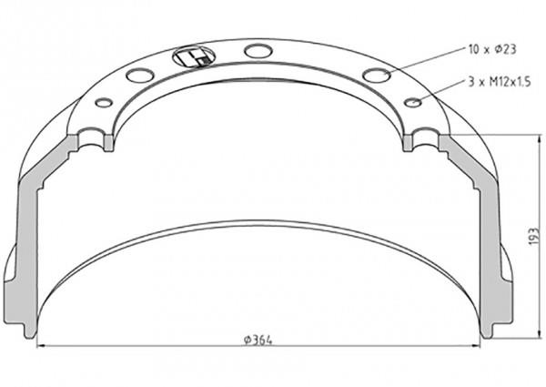PE Automotive 016.466-00A Brake drum 01646600A: Buy near me in Poland at 2407.PL - Good price!