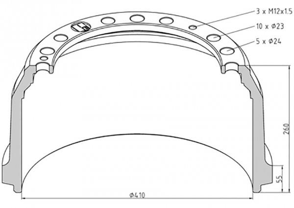 PE Automotive 016.526-00A Brake drum 01652600A: Buy near me in Poland at 2407.PL - Good price!